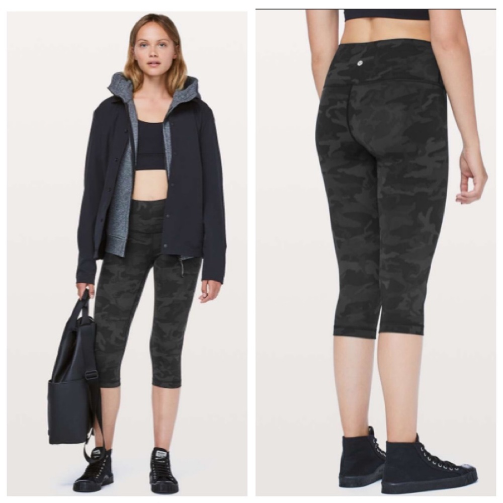 Lululemon Wunder Under Savasana Camo Black Soot